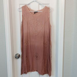 Kaaku summer festival boho sleeveless dress Free Size